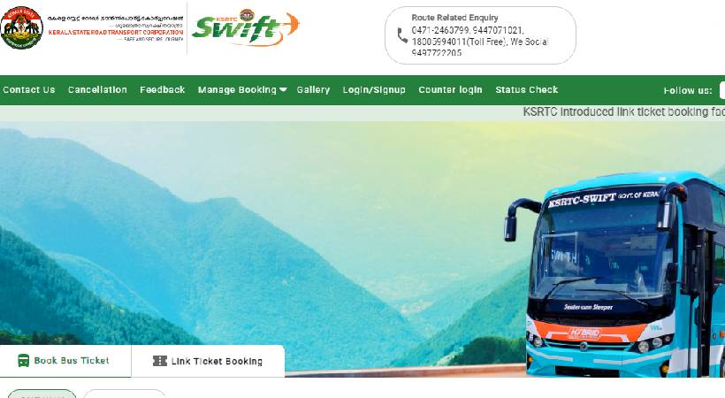 KSRTC booking app and website