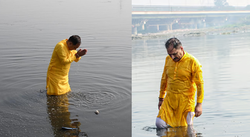 river yamuna bjp protest