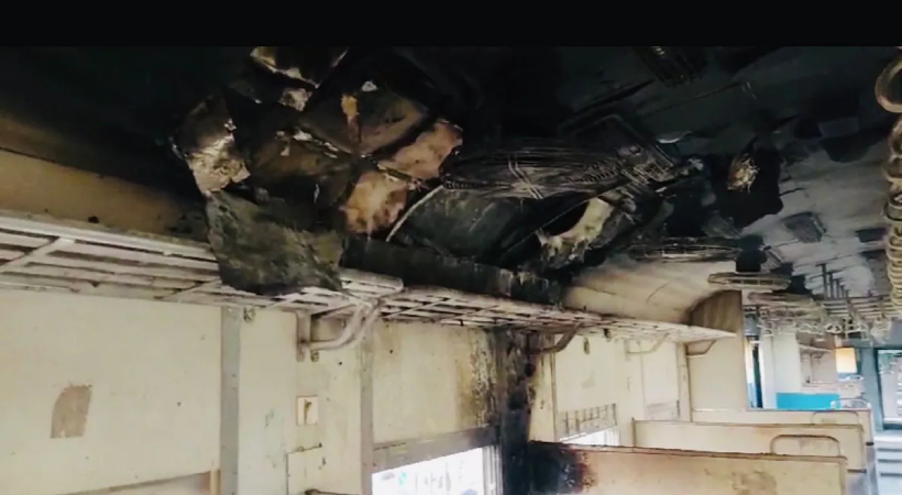 train-catches-fire-haryana-rohtak