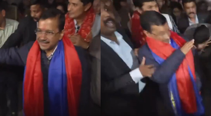 Man Throws Liquid On Arvind Kejriwal