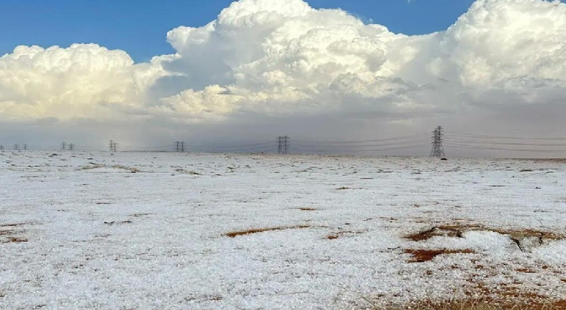 Snowfall in Saudi Arabia