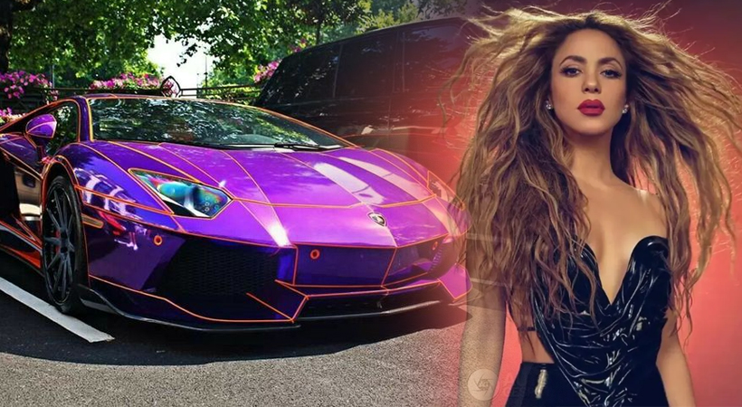 shakira purple lambo