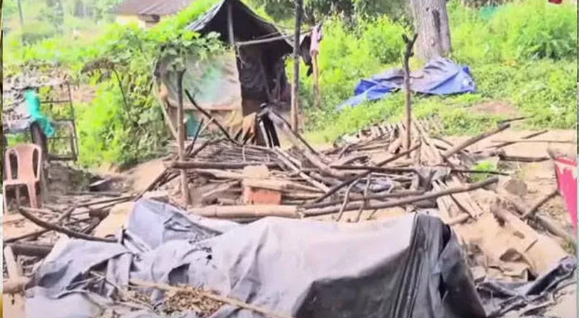 tribal hut demolition