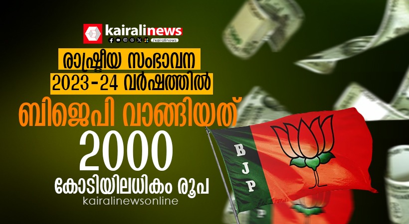 BJP Receive more than 2000 crore rupees