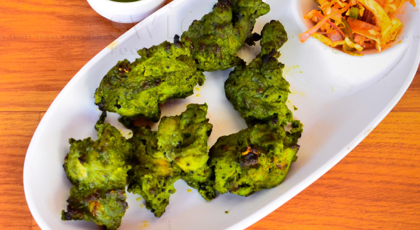 green chicken kabab